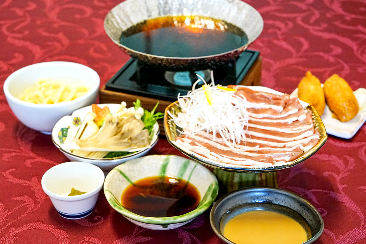 鴨しゃぶ御膳（稲荷寿司・小うどん付）